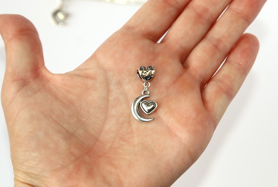 Korálek Fashion Jewerly - Přívěsek Srdce na Měsíci, Heart on the moon 2347