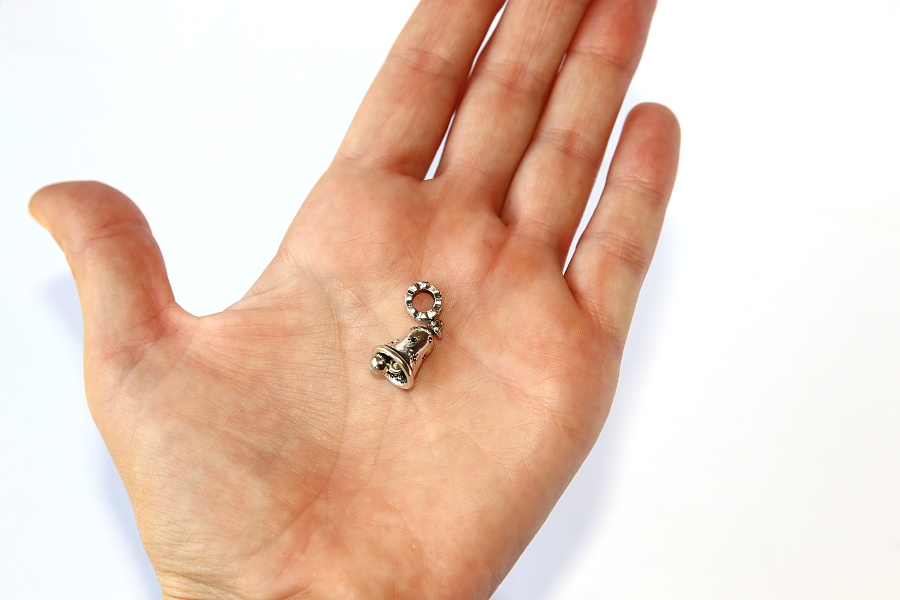 Korálek Fashion Jewerly - Přívěsek Zvon pro štěstí, Zdobený zvoneček 2379