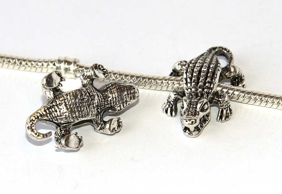 Korálek Fashion Jewerly - Drsný Krokodýl, Bažina a močál, Love Crocodile 2398