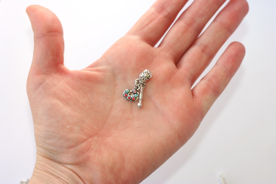 Korálek Fashion Jewerly - Přívěsek Malířská paleta a štětec, Malování, Obraz, Love to paint! 2435