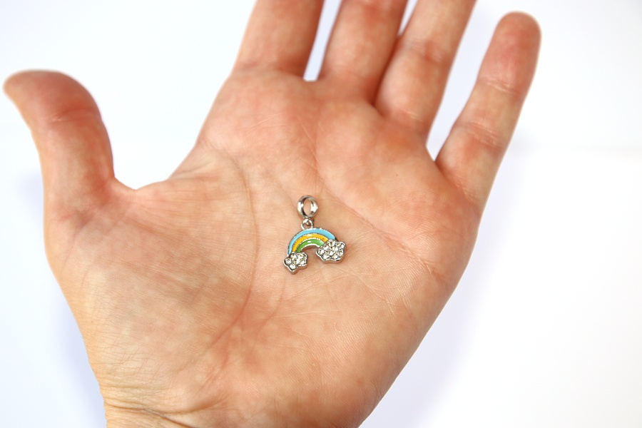 Korálek Fashion Jewerly - Přívěsek Duha s obláčky, Happy time, Love Rainbow 2451