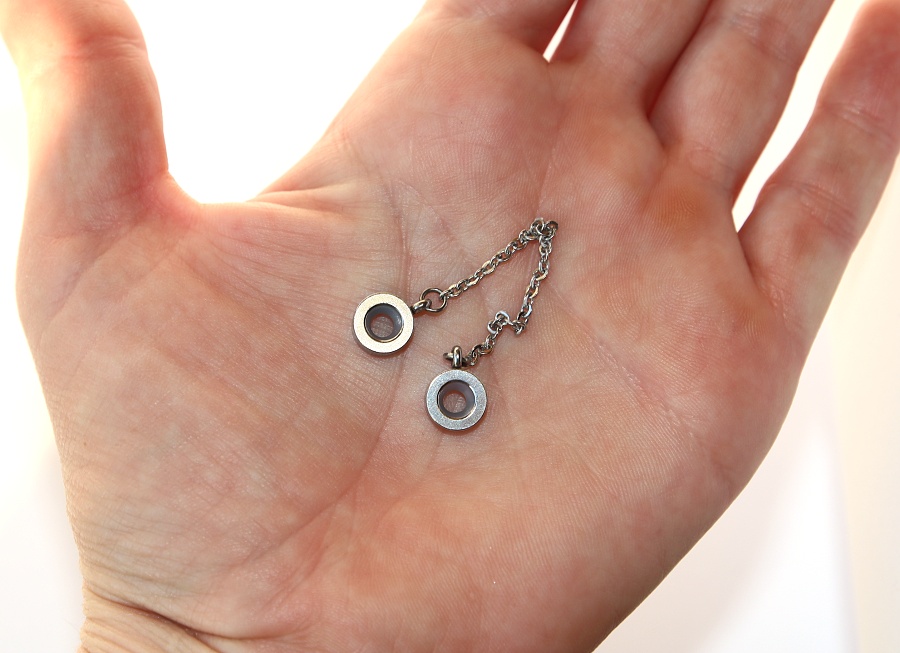 Korálek nerezový Fashion Jewerly - Zarážky s řetízkem, Stopper, Simple style 2590