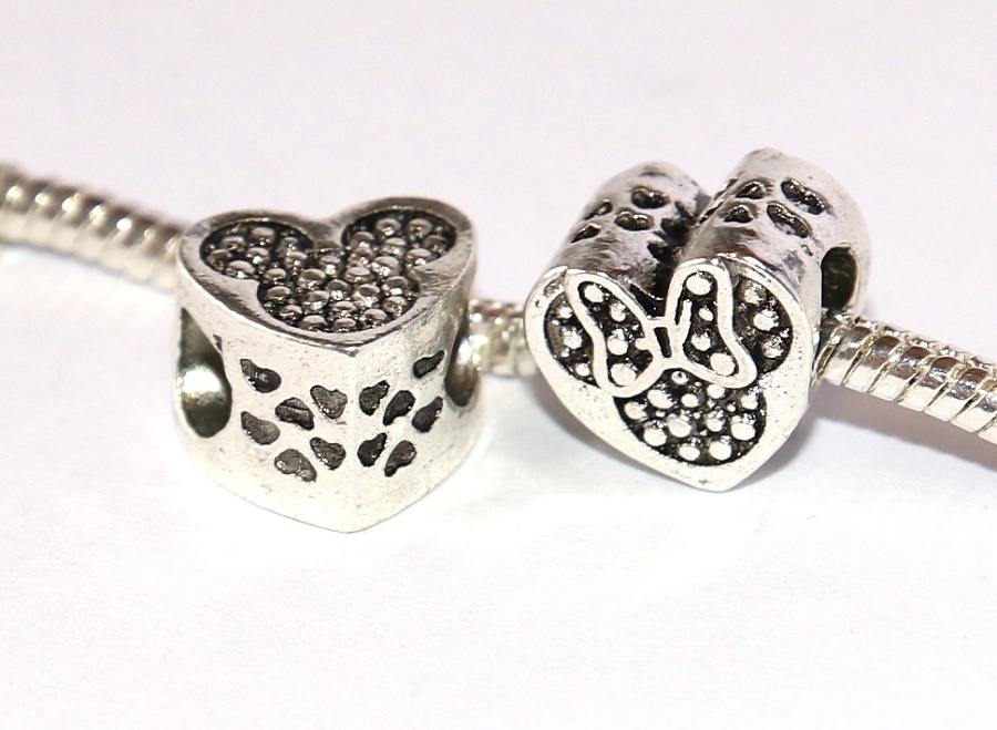 Korálek na náramek Fashion Jewerly - Myška s mašličkou, Mickey Love Minnie, Happy mouse 2647