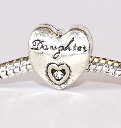 Korálek na náramek Fashion Jewerly - Miluji svou dceru, Srdce, Matka a dcera, Love Daughter 2649