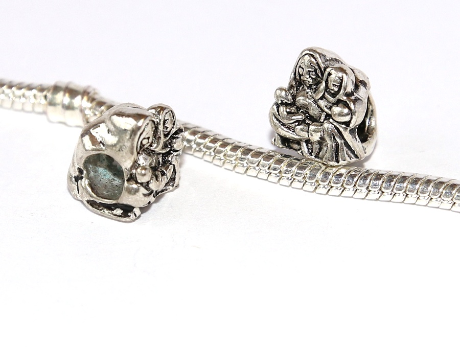 Korálek na náramek Fashion Jewerly - Rodina, Matka Otec a dítě, Betlém, Andělské přání 2651