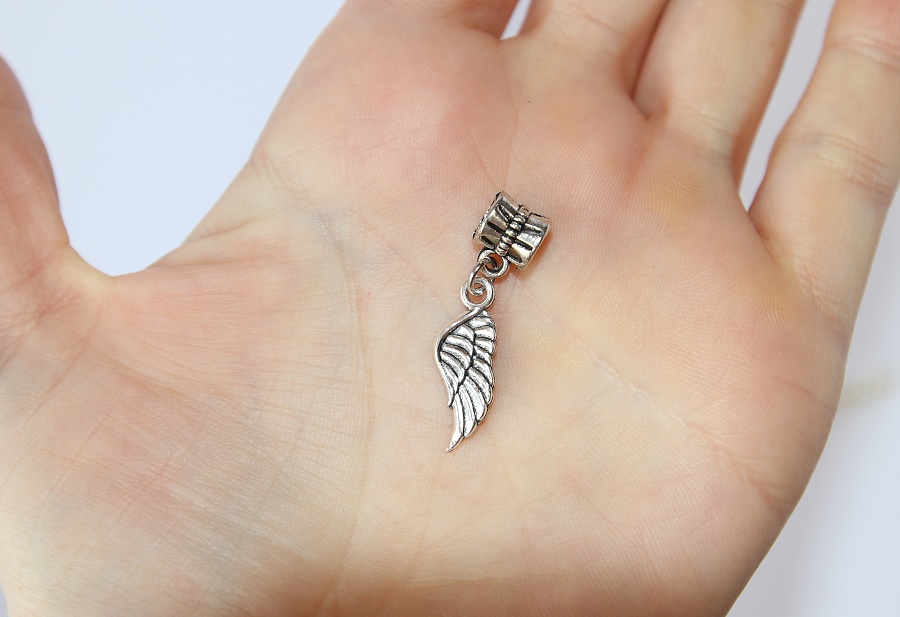 Korálek na náramek Fashion Jewerly - Přívěsek Andělské křídlo, Angel wings 2668