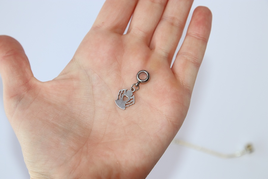 Korálek nerezový Fashion Jewerly - Přívěsek Anděl Strážný, Andílek se srdíčkem, Angels Love 2696