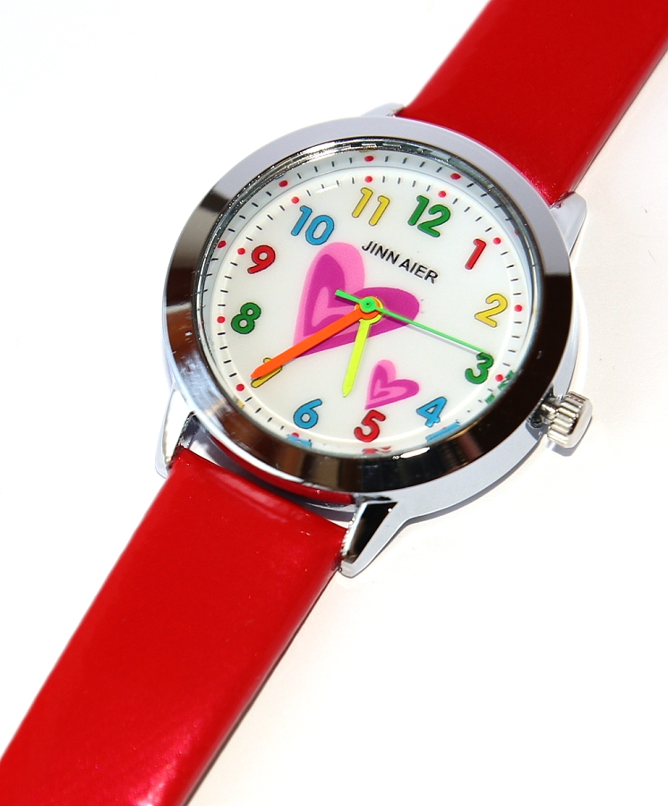Dětské, dívčí hodinky Fashion Jewerly - Srdce pro princeznu, barevná čísla, moderní dívka 2795