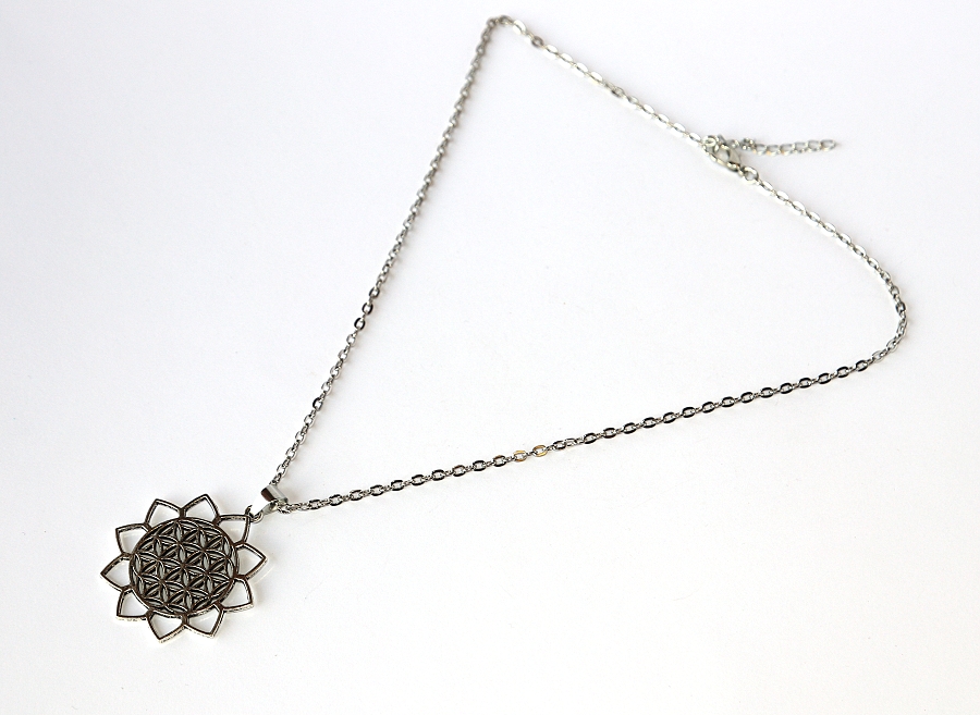 Řetízek Fashion Jewerly - Amulet s Květem života, Merkaba, Kvantová fyzika a vesmírné vědomí, Posvátná geometrie, Flower of Life 2813