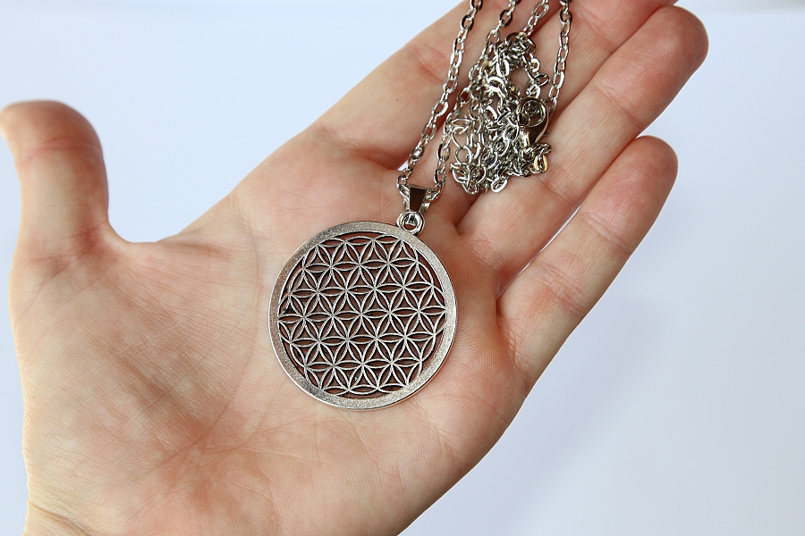 Řetízek Fashion Jewerly - Amulet s Květem života, Merkaba, Kvantová fyzika a vesmírné vědomí, Posvátná geometrie, Flower of Life 2816