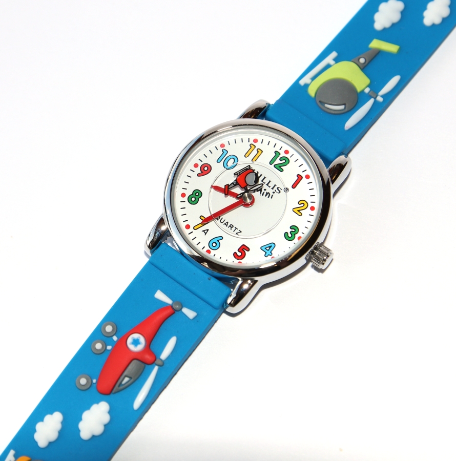 Dětské universální hodinky Fashion Jewerly - Vrtulník, Kamion, Autobus, Motorka, Love to Drive and Fly 3025