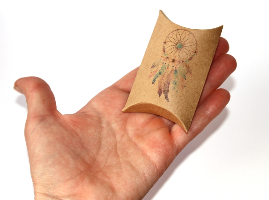 MR Dárková krabička na šperky a drobné dárky - Jednoduchá krabička 6 x 5,5 cm, Květiny, Lapač snů, Láska 3038