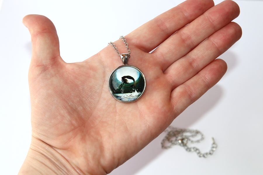 Řetízek Fashion Jewerly - Amulet Mořská panna při úplňku, Něžnost ve vodě, Love mermaids 3170