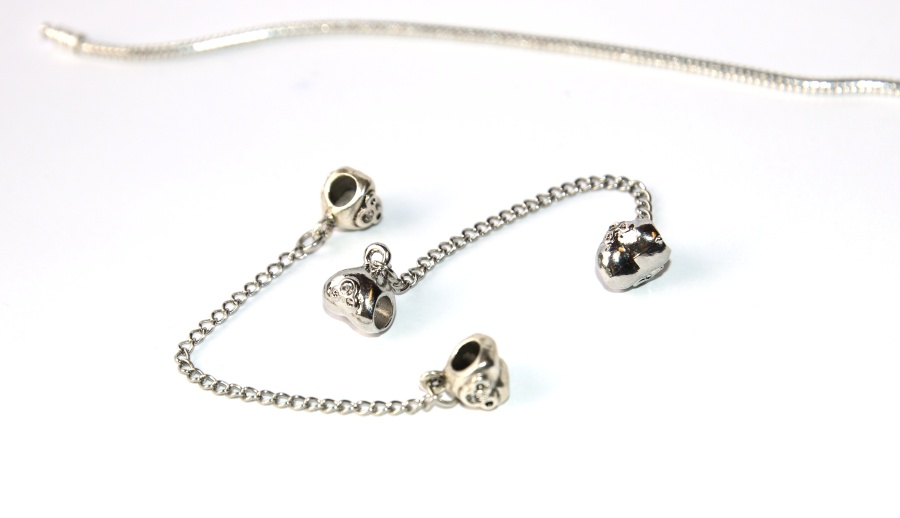 Korálek Fashion Jewerly - Oddělovač na řetízku Myška, Myšák, Mickey, Minnie, Mouse 3249