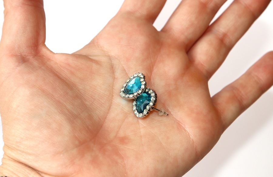 Náušnice Fashion Jewerly - Modré srdce oceánu, Titanic, Mořská víla, Třpytivá lady 3370