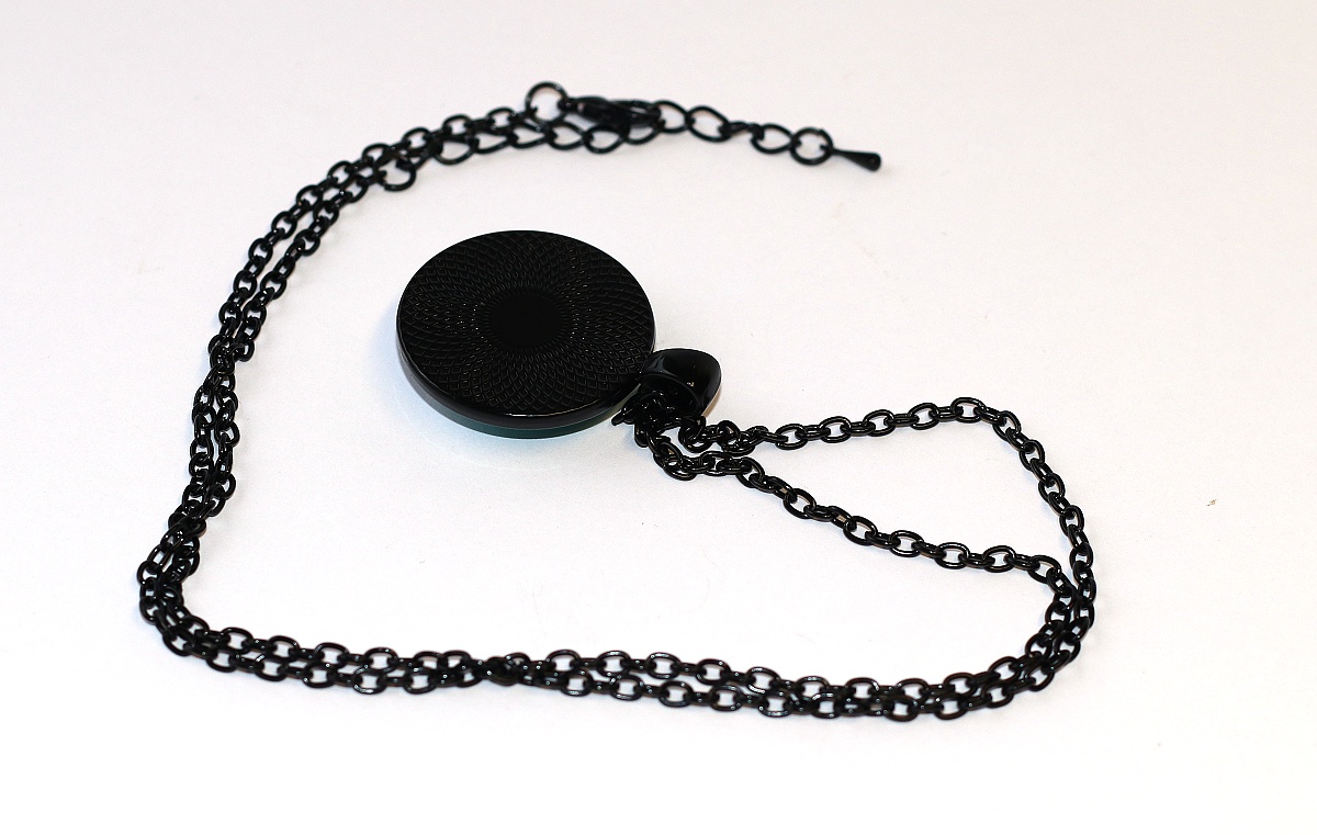 Řetízek Fashion Jewerly - Amulet Vlk vyje na měsíc, Černá silueta, Zpívání s oblohou, Love wolfs 3507 