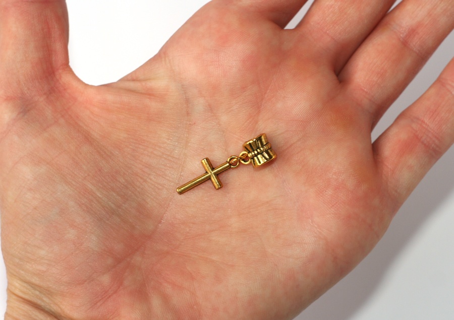 Korálek Fashion Jewerly - Zlatý přívěsek s křížkem 952