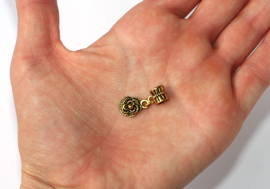 Korálek Fashion Jewerly - Přívěsek zlatá růže 958