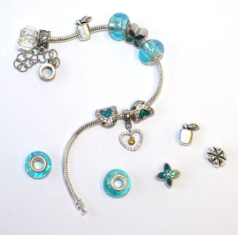 Korálky na Náramek Fashion Jewerly - Zeleno-Modrá Perleť 1399