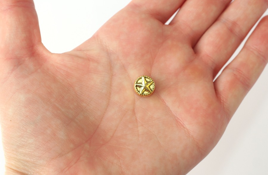 Korálek na náramek Fashion Jewerly - Hvězda, hvězdička, gold star 1711
