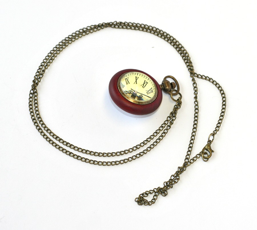 MR kapesní hodinky na řetízku - Skleněná koule průhledná, Dřevěná obruč 1789