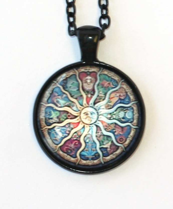 Řetízek Fashion Jewerly - Amulet 12 znamení zvěrokruhu, Slunce, Měsíc 2058