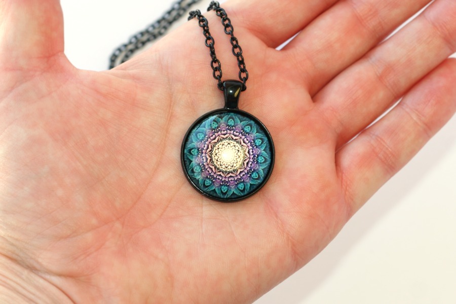 Řetízek Fashion Jewerly - Amulet Mandala, Květ, Lotos, Yoga, Namaste 2071