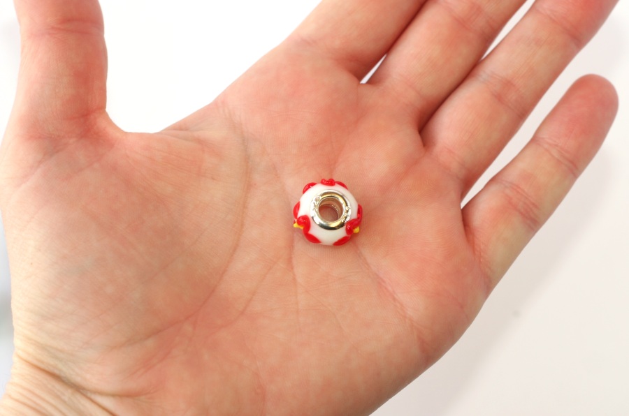 Korálek na náramek Fashion Jewerly - Skleněná květina, Flower Romance 2103