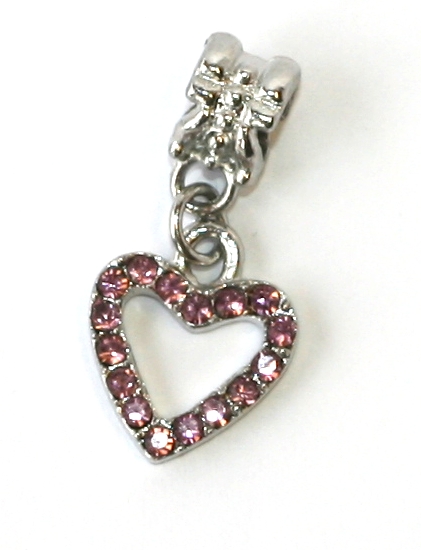 Korálek Fashion Jewerly - Přívěsek Srdce zdobené kamínky 2140