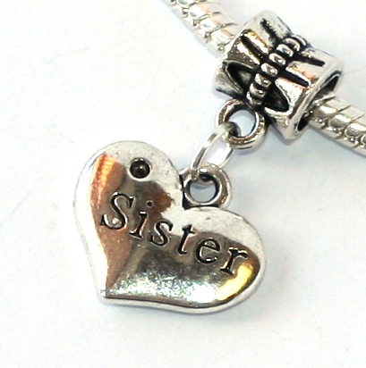 Korálek Fashion Jewerly - Přívěsek Srdce s nápisem Sister, Setra 2145