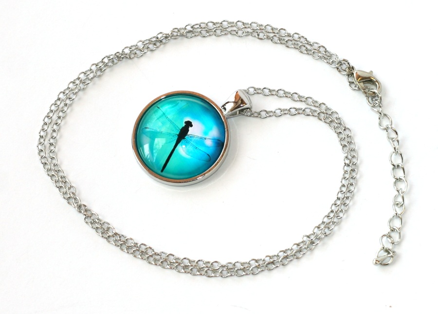 Řetízek Fashion Jewerly - Amulet Vážka v modrém, Dragonfly Blue 2209