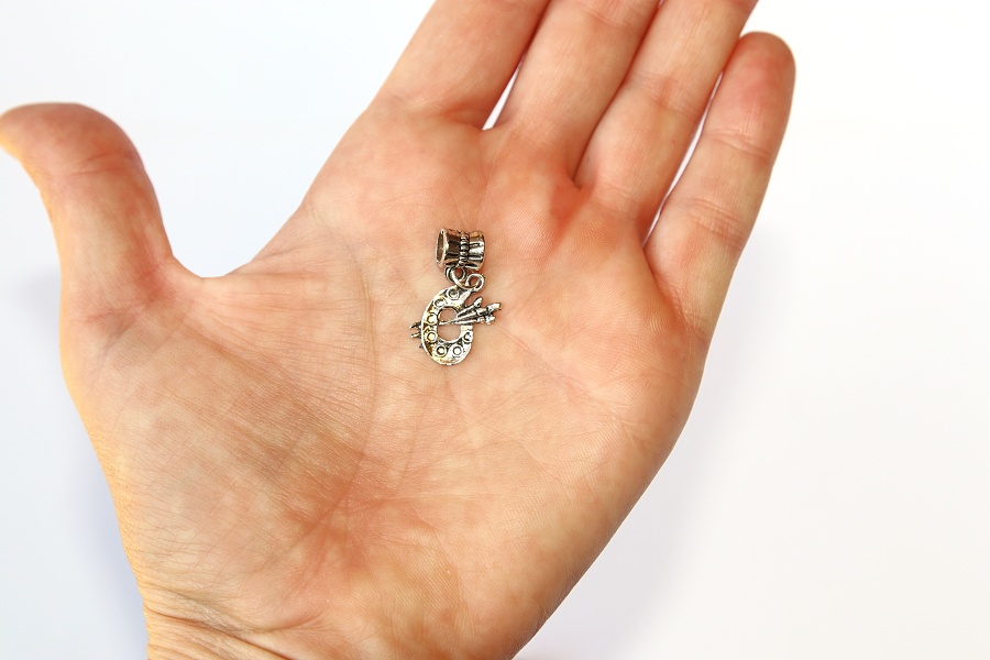 Korálek Fashion Jewerly - Přívěsek Malířská paleta a štětce, Obraz, Malování 2363