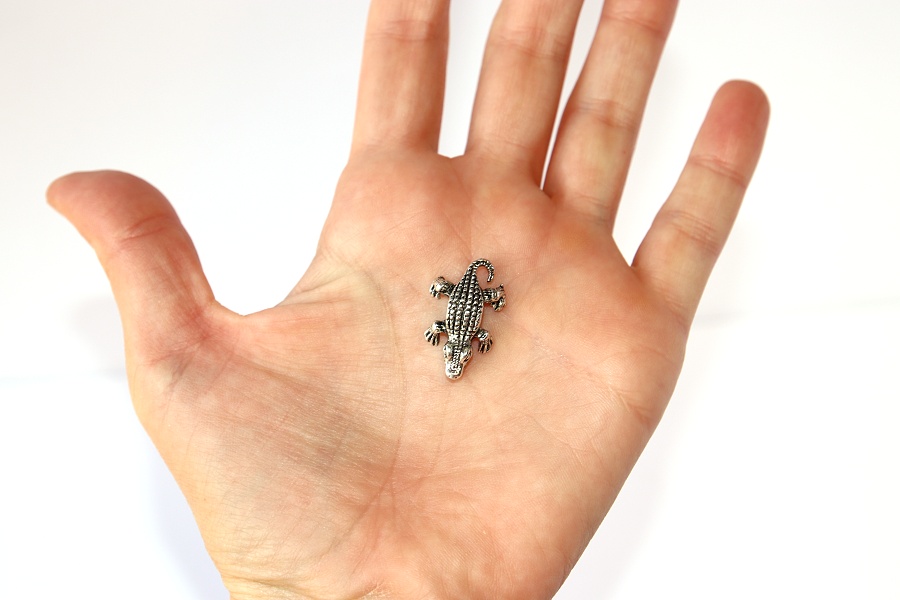 Korálek Fashion Jewerly - Drsný Krokodýl, Bažina a močál, Love Crocodile 2398