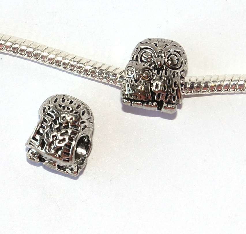 Korálek Fashion Jewerly - Sova s mládětem, Matka a dítě, Soví láska plná moudrosti 2417