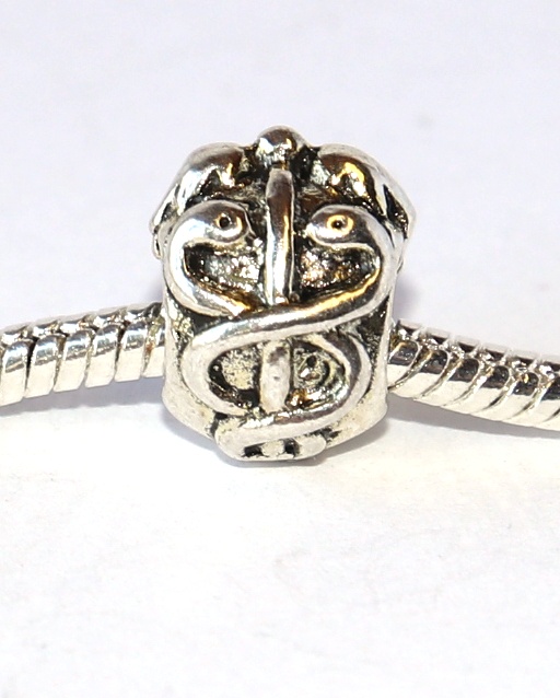 Korálek Fashion Jewerly - Lékárna, Symbol medicíny, Dva hadi, The art of medicine 2419