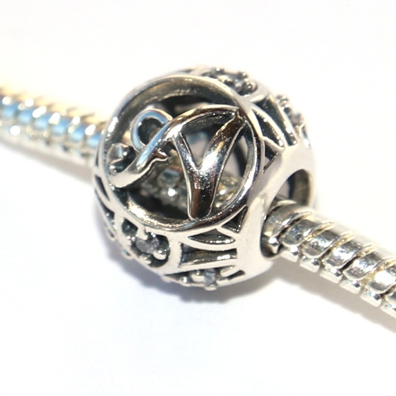 Korálek Fashion Jewerly - Písmeno A, Květinová víla, Stříbrná květina 2596