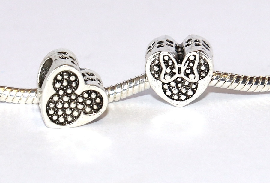 Korálek na náramek Fashion Jewerly - Myška s mašličkou, Mickey Love Minnie, Happy mouse 2647