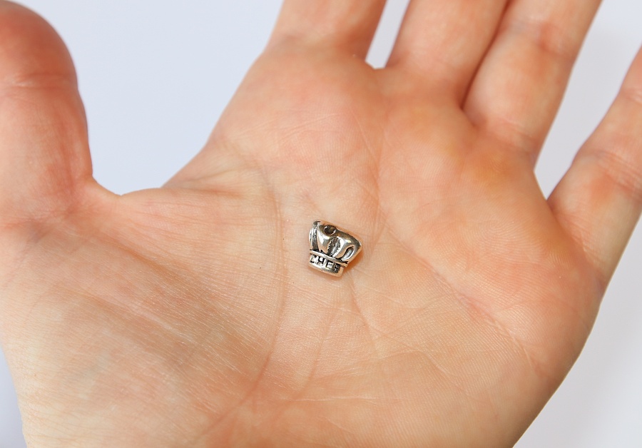 Korálek na náramek Fashion Jewerly - Kuchařka, Miluji vaření, Šéfkuchařská čepice, Chef 2654