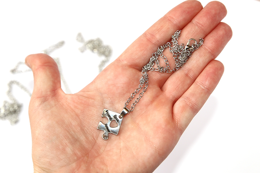4 ks Řetízky párové pro čtyři osoby - Nejlepší přátelé, Kamarádi navždy, Best Friends forever, Puzzle 2808