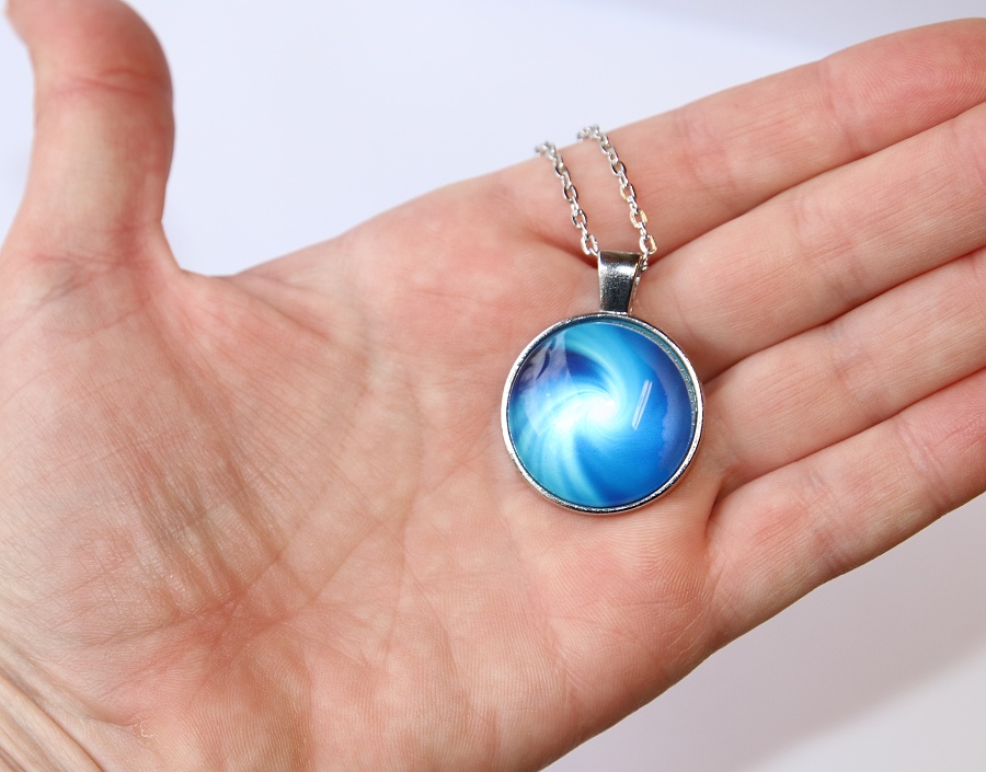 Řetízek Fashion Jewerly - Amulet Galaxie Nebula, Nekonečnost Vesmíru, Fibonacci, Spirála, Vortex 3187