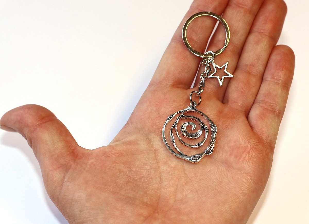 AsterSilver Klíčenka s hvězdou - Motýl, Srdce, Spirála 3556