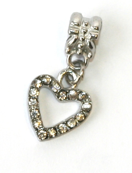 Korálek Fashion Jewerly - Přívěsek Srdce zdobené kamínky 2140