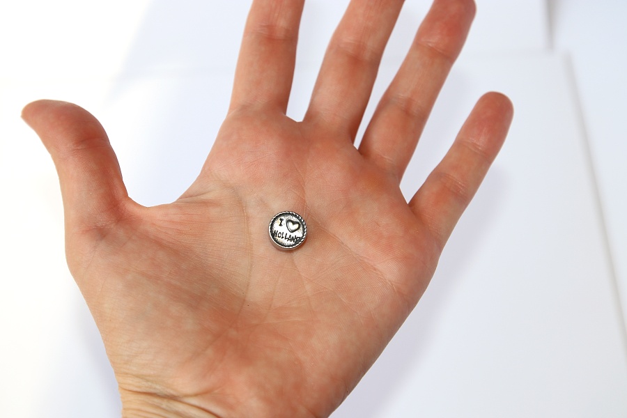 Korálek nerezový Fashion Jewerly - Miluji Holandsko, Větrný mlýn, Love Holland 2462