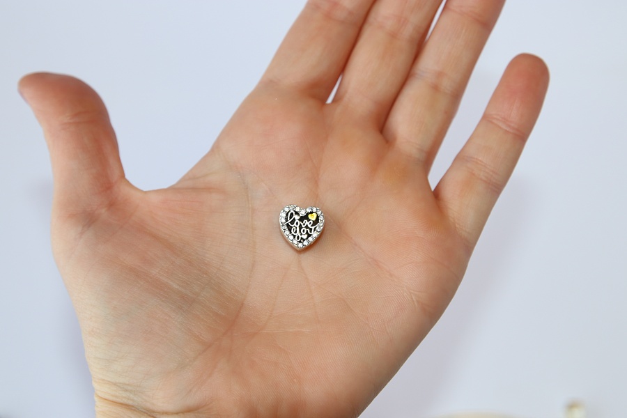 Korálek na náramek Fashion Jewerly - Srdce, Miluji Tě, I love you, Miláček můj jediný 2616