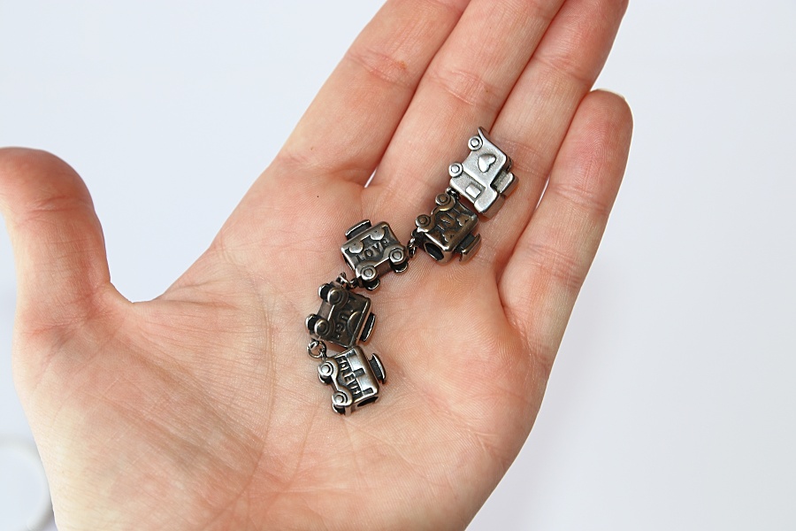 Korálek nerezový Fashion Jewerly - Vlak s vagóny, Štastná mašinka, Úžasný život, Live Love Laugh Forever 2702