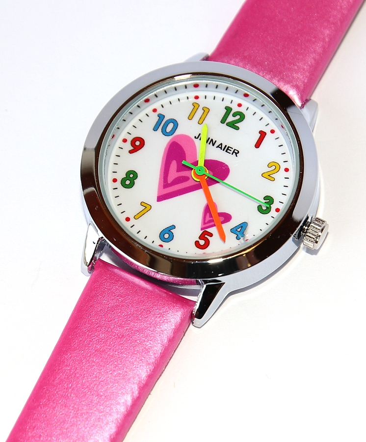 Dětské, dívčí hodinky Fashion Jewerly - Srdce pro princeznu, barevná čísla, moderní dívka 2795