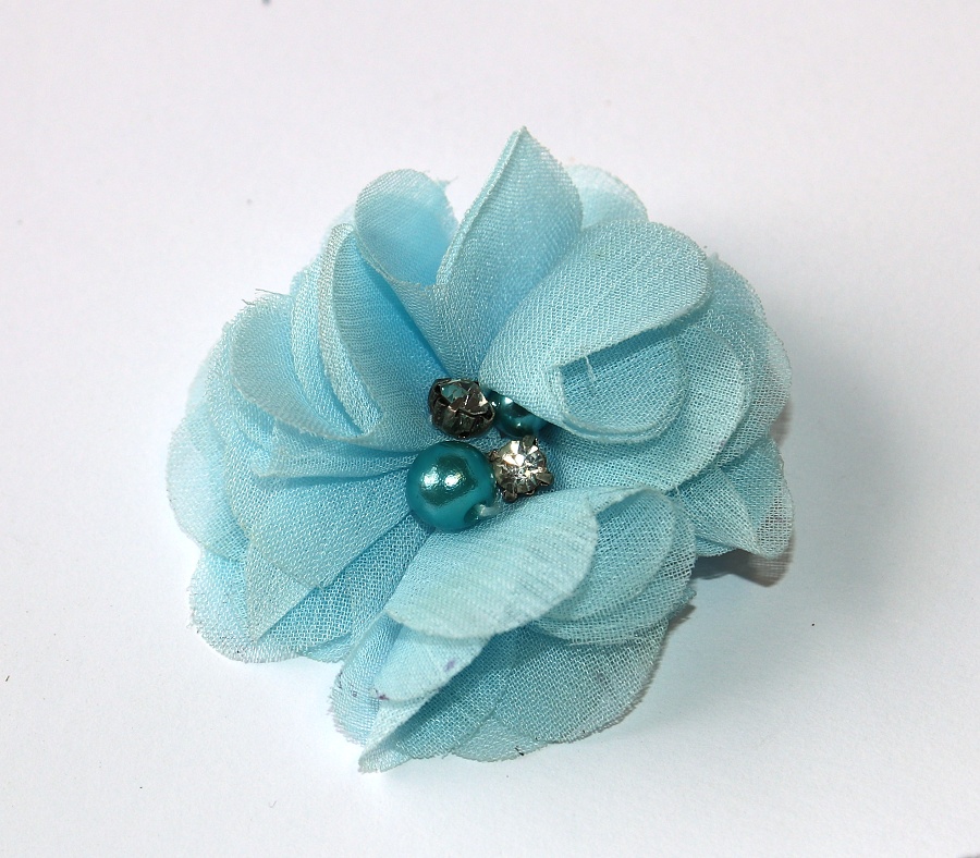 MR Sponka do vlasů s Kytičkou - Květinka s kamínky a korálky pro princeznu i královnu :) 3355