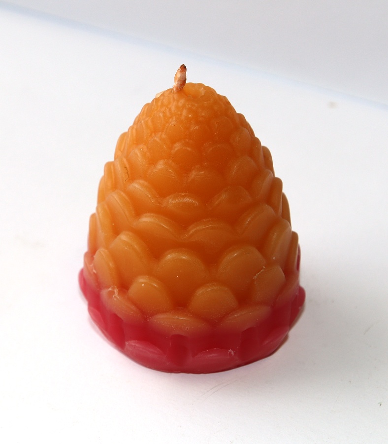 JoyKa Barevná svíčka dekorativní - Šiška dvoubarevná, Miluji les, Toulky přírodou, Ať žijí stromy! 3379