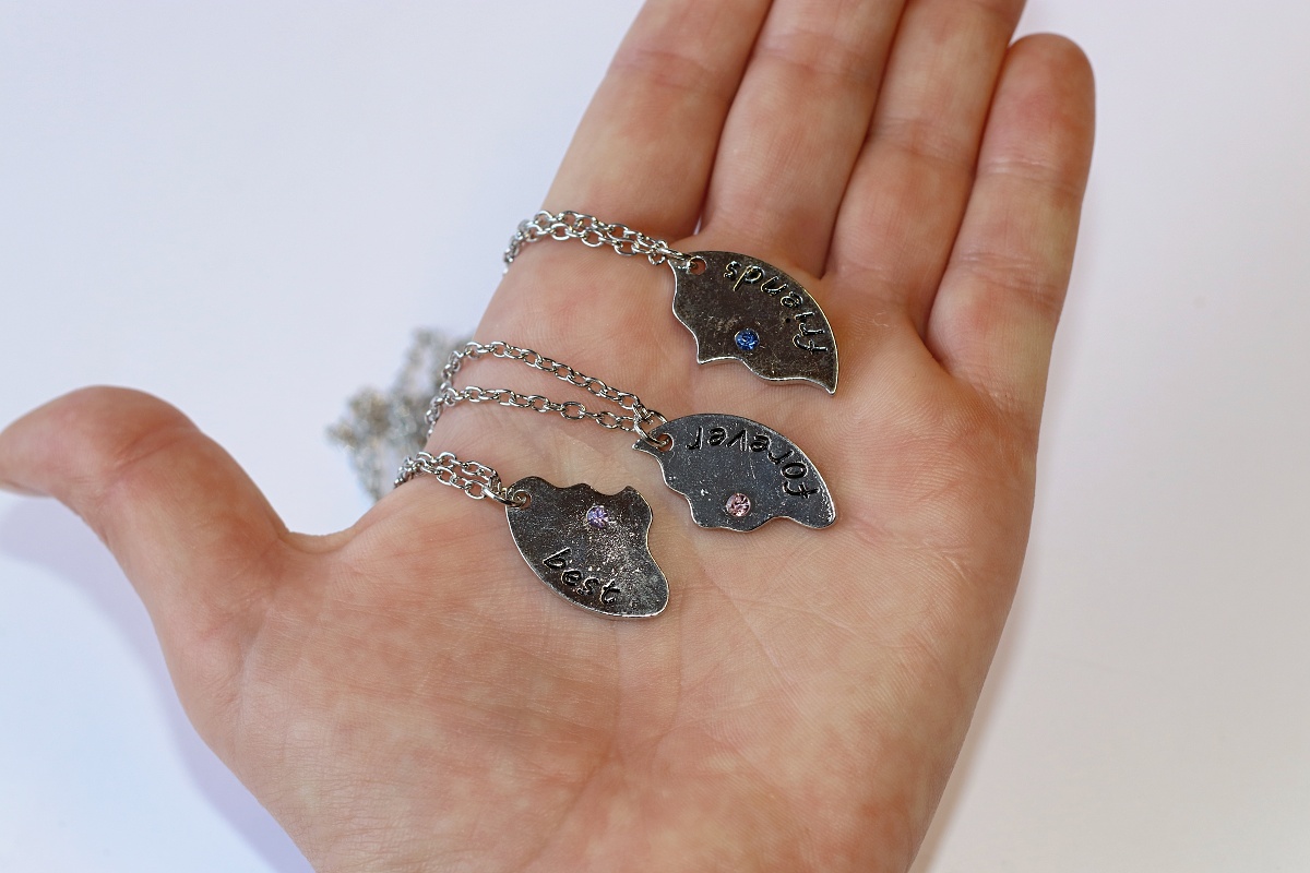 3ks Řetízky Fashion Jewerly - Nejlepší přátelé, Kulaté Puzzle, Nerozlučná trojice, Biggest love with three of us 3512