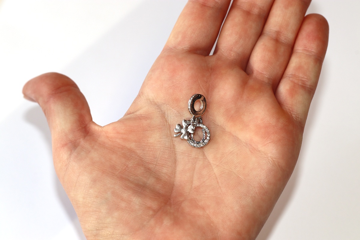 Korálek, přívěsek Fashion Jewerly na náramek nebo řetízek - Čtyřlístek a podkova pro štěstí, Lucky charm, Elegantní Kráska 3565